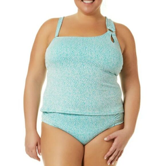 Time and Tru Women's O-Ring Tankini Swim Set - Picture 1 of 15
